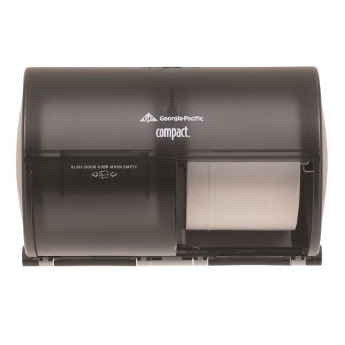 Georgia-Pacific  Compact 2-Roll Side-by-Side Coreless High-Capacity Toilet Paper Dispenser, Black